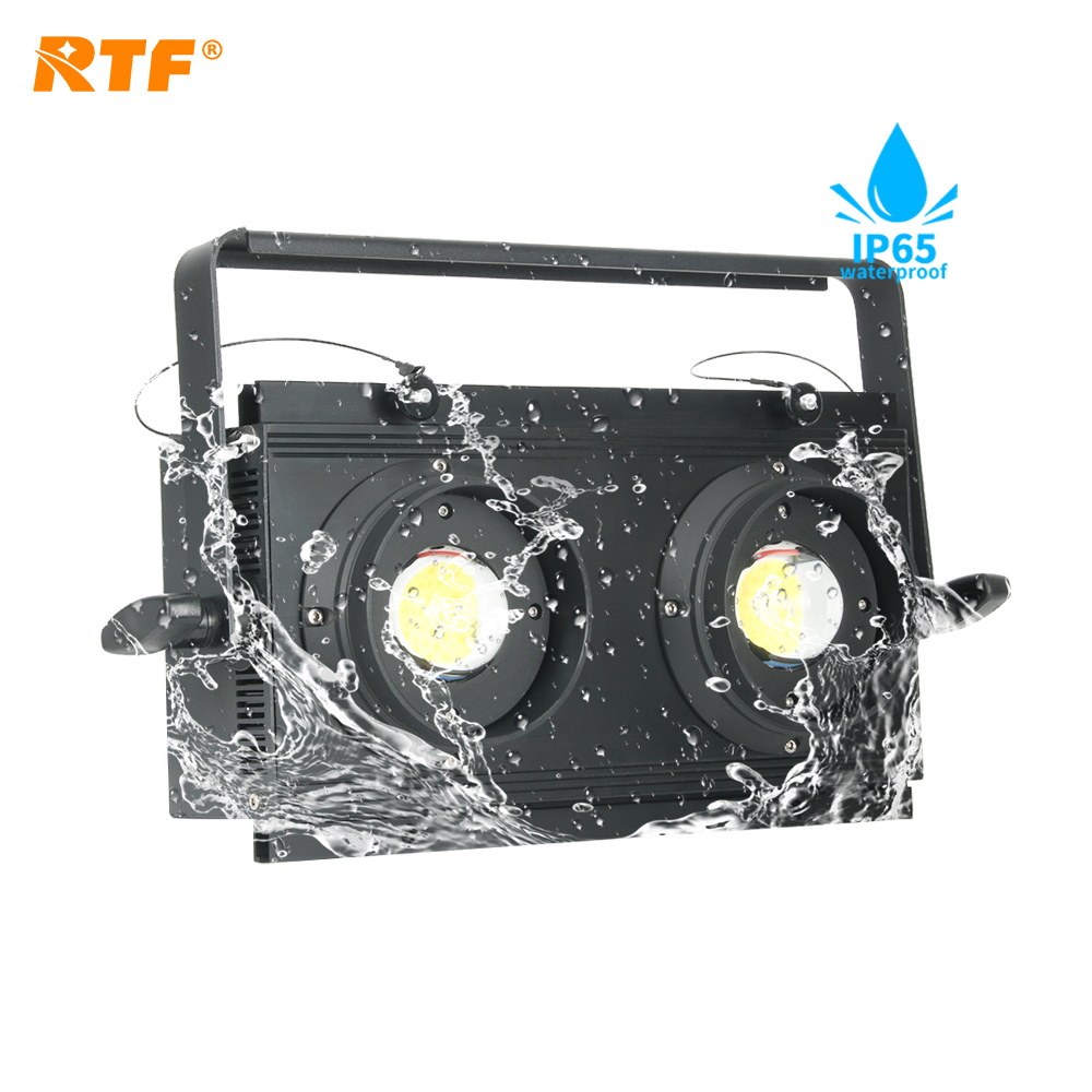 RTF theater studio cob led light 2 eyes white warm white waterproof blinder audience led stage lights