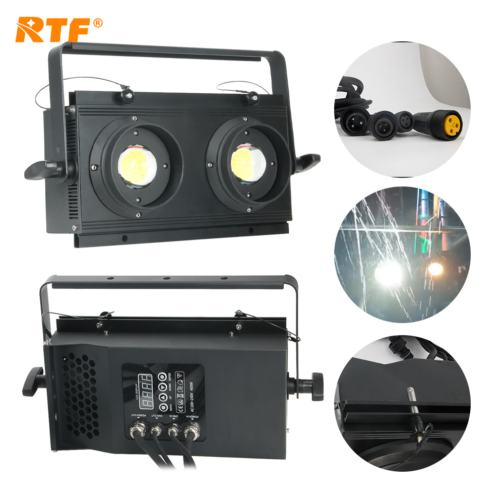 RTF theater studio cob led light 2 eyes white warm white waterproof blinder audience led stage lights