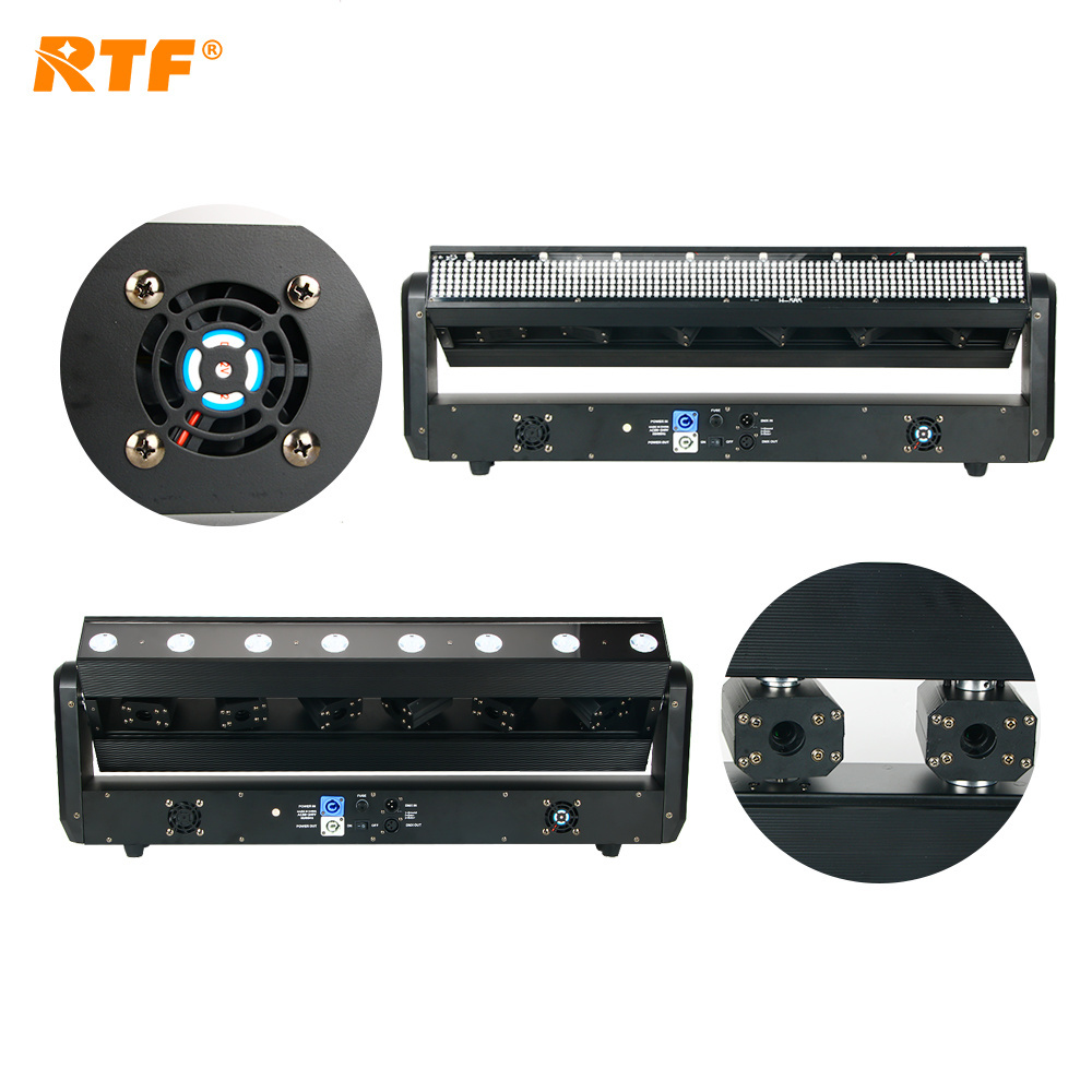 RTF DJ Nightclub 6 Heads Full Color Laser Bar Lights 6 Eyes RGB Laser Strobe Amber Beam 3in1 Moving Head Stage lights