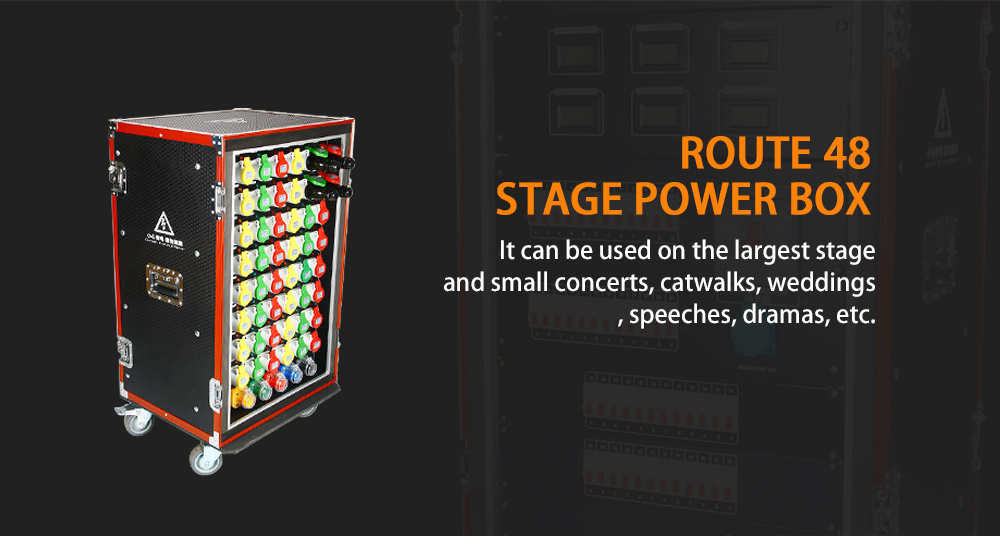 48 channels socapex output power distro IP65 transformer box with industrial socket led power distribution electrical