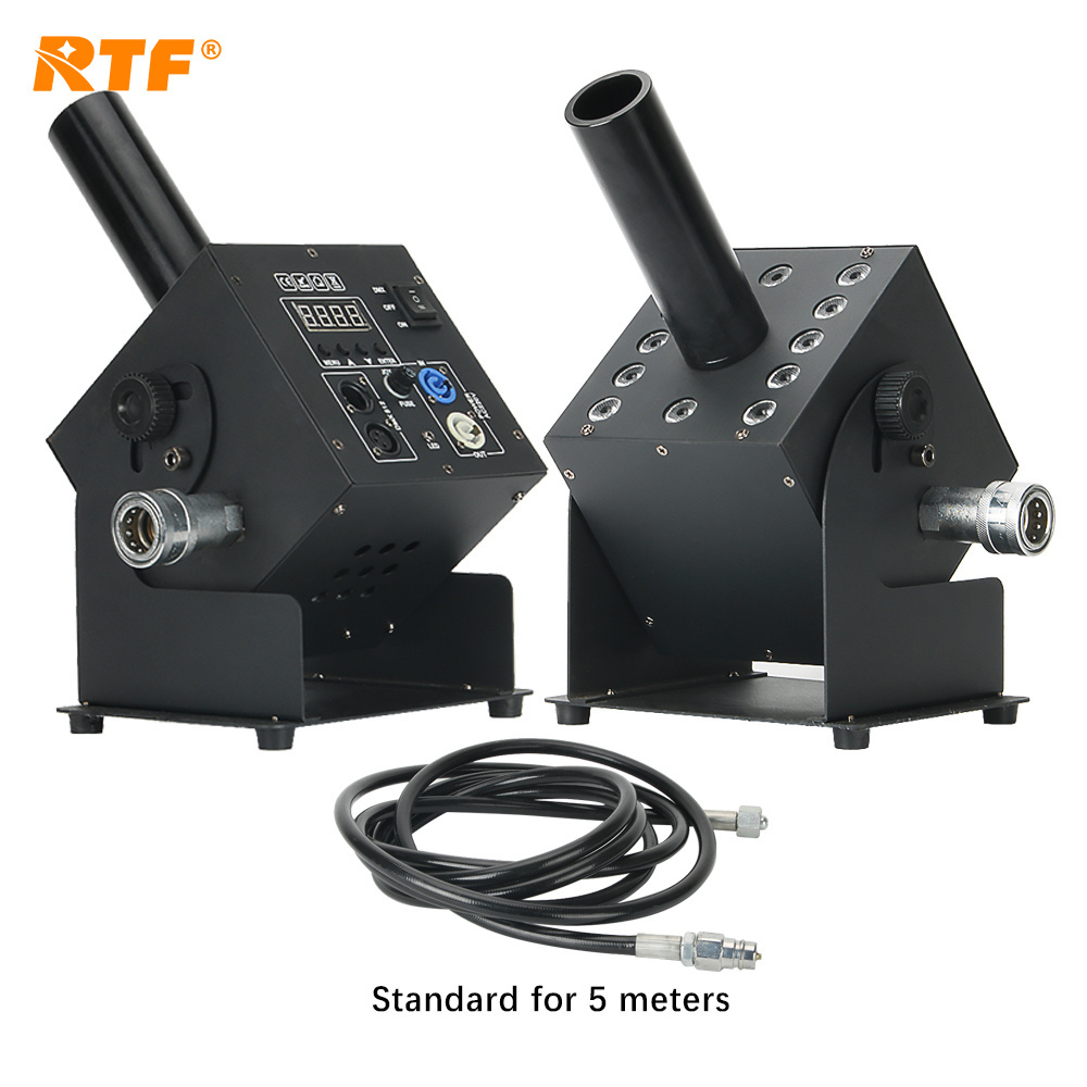 RTF CO2 jet machine led 12x3w 3in1 rgb smoke fog machine dmx512 control stage light for wedding party