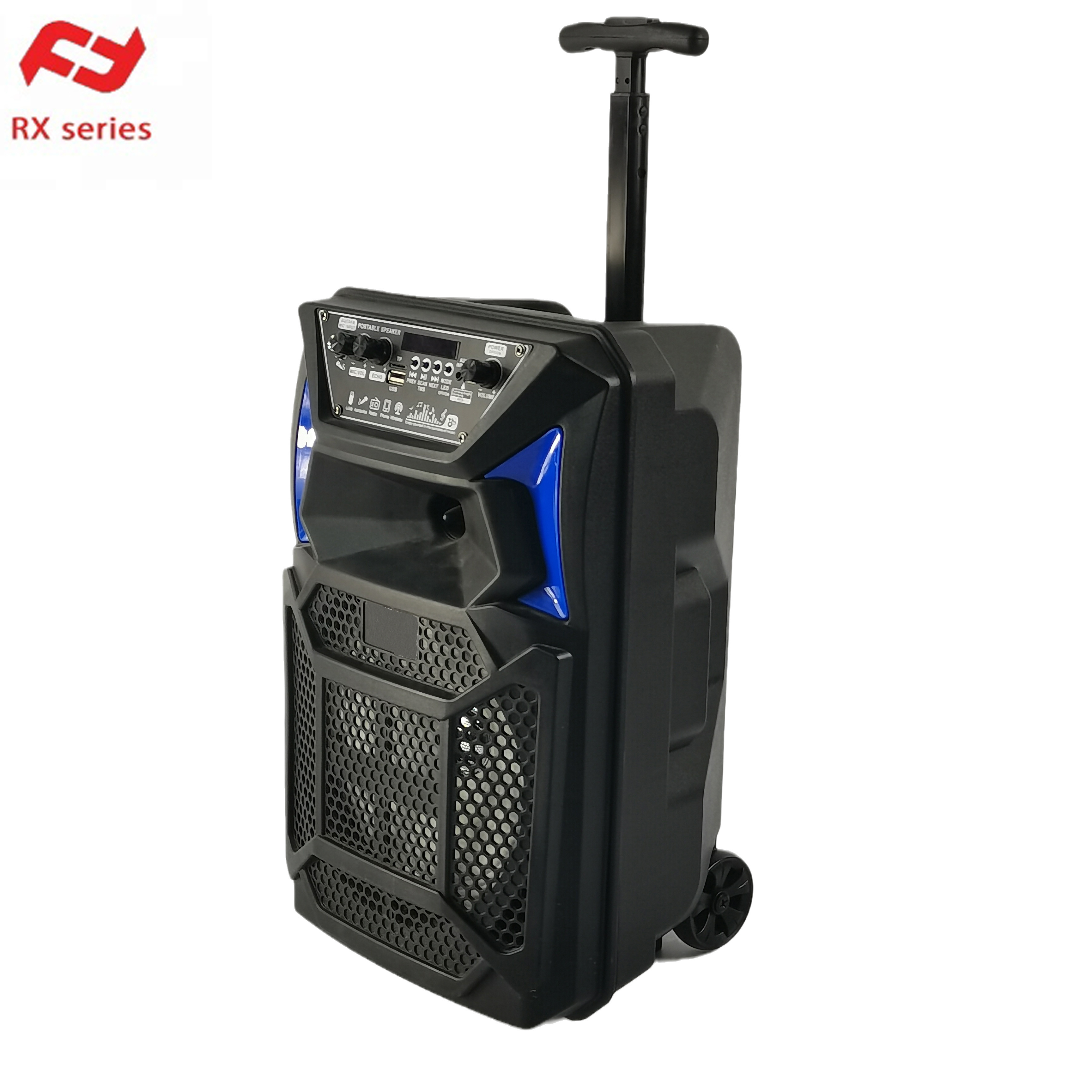 portable speaker 8 inch factory OEM outdoor karaoke portable trolley party speaker