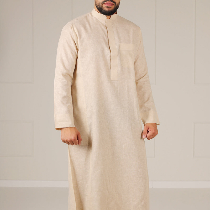 Wholesale islamic clothing moroccan thobe for men embroidered thobe men Abaya muslim Dress Saudi  men thobe