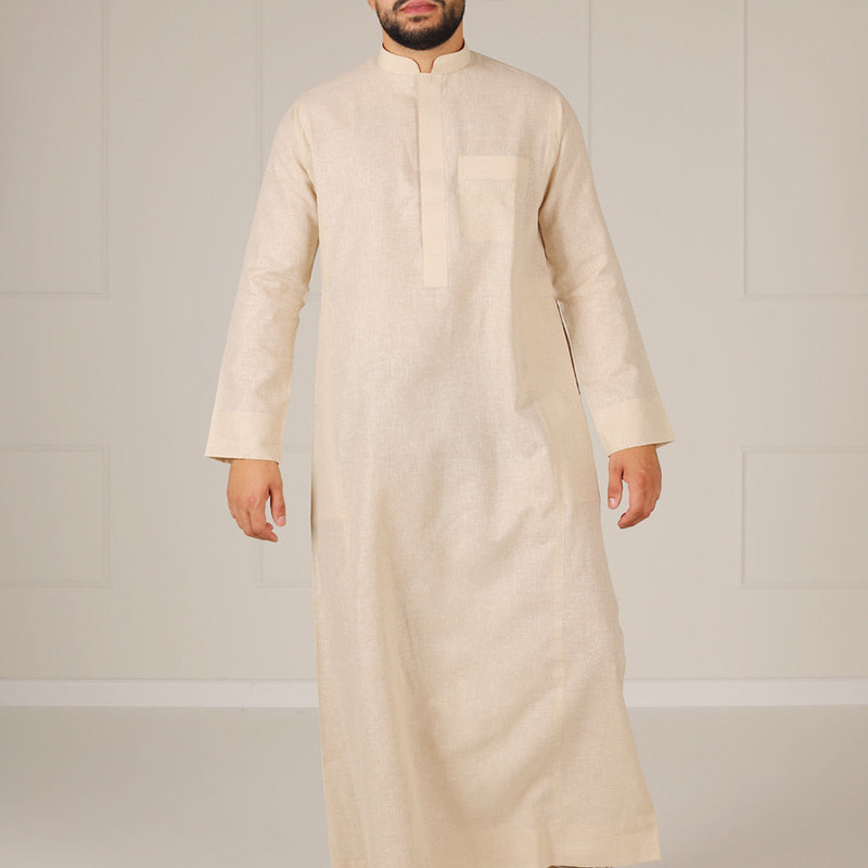 Wholesale islamic clothing moroccan thobe for men embroidered thobe men Abaya muslim Dress Saudi  men thobe