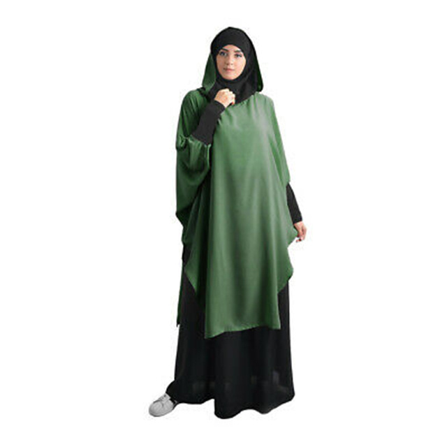 New fashion elegant Muslim Khimar Overhead Abaya Women Prayer Dress Islamic Niqab Robe Arab Gown