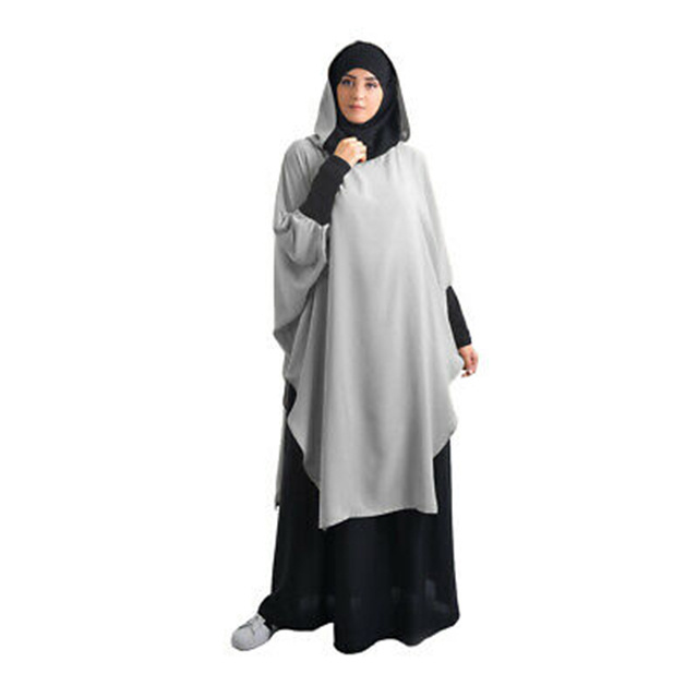 New fashion elegant Muslim Khimar Overhead Abaya Women Prayer Dress Islamic Niqab Robe Arab Gown