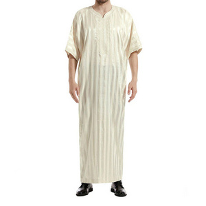 Wholesale Classic Saudi Arab Men Thobe Long Dress Muslim Islamic Clothing Cheap Saudi Thobe