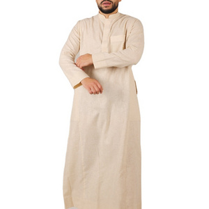 Wholesale islamic clothing moroccan thobe for men embroidered thobe men Abaya muslim Dress Saudi  men thobe