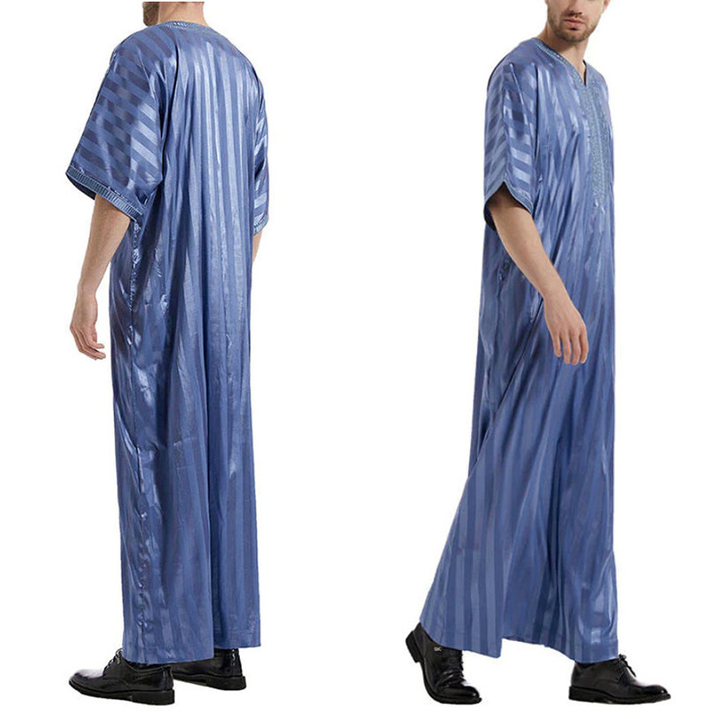 Wholesale Classic Saudi Arab Men Thobe Long Dress Muslim Islamic Clothing Cheap Saudi Thobe