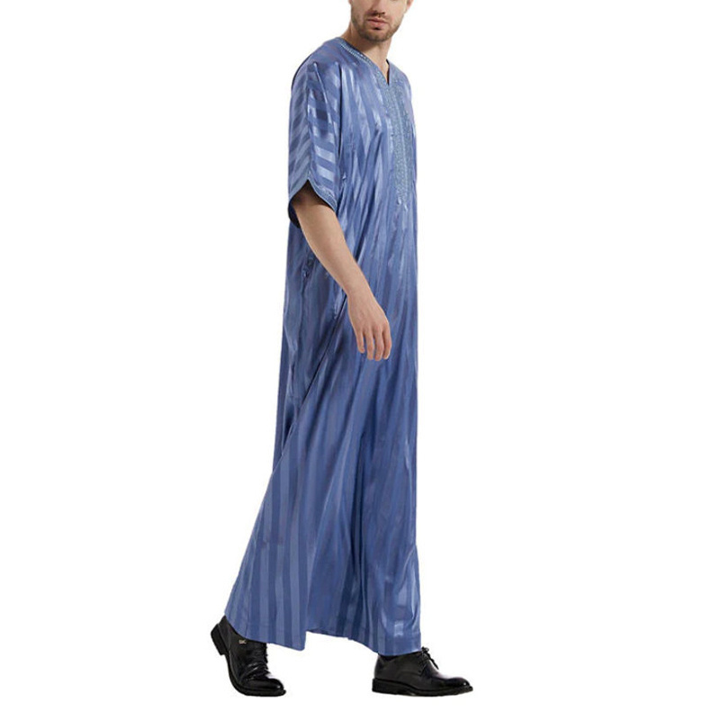 Wholesale Classic Saudi Arab Men Thobe Long Dress Muslim Islamic Clothing Cheap Saudi Thobe