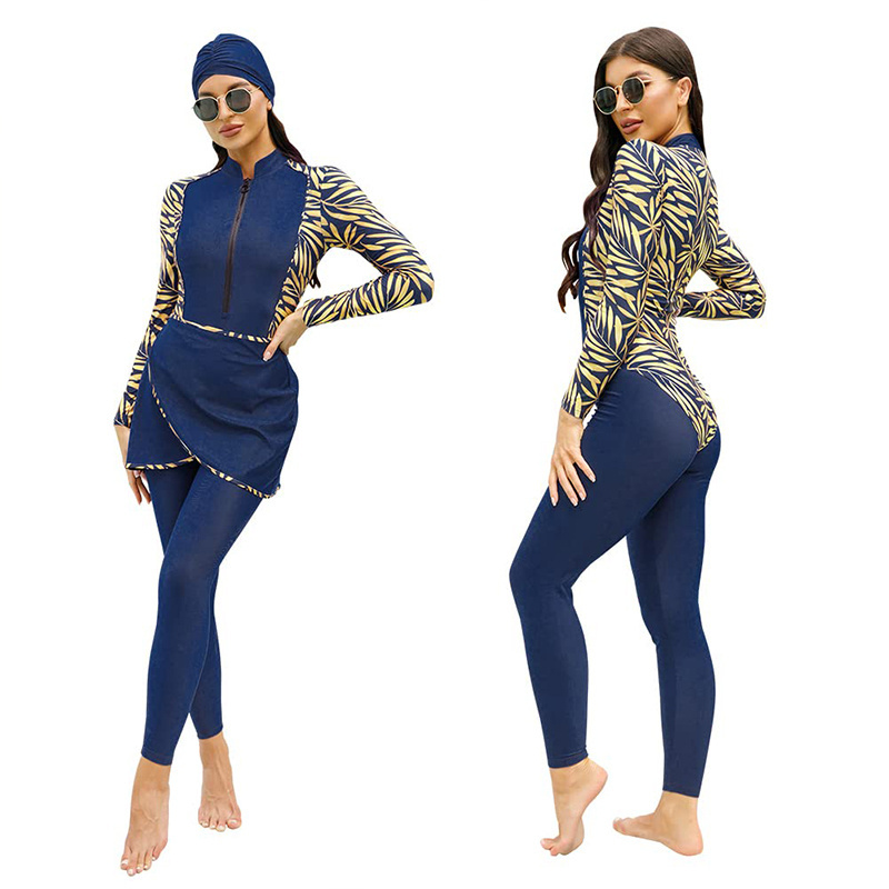 High Quality swimwear women for muslim Swimsuit  from turkey Islamic Burkinis Wear Bathing Suit muslim swimming suit women