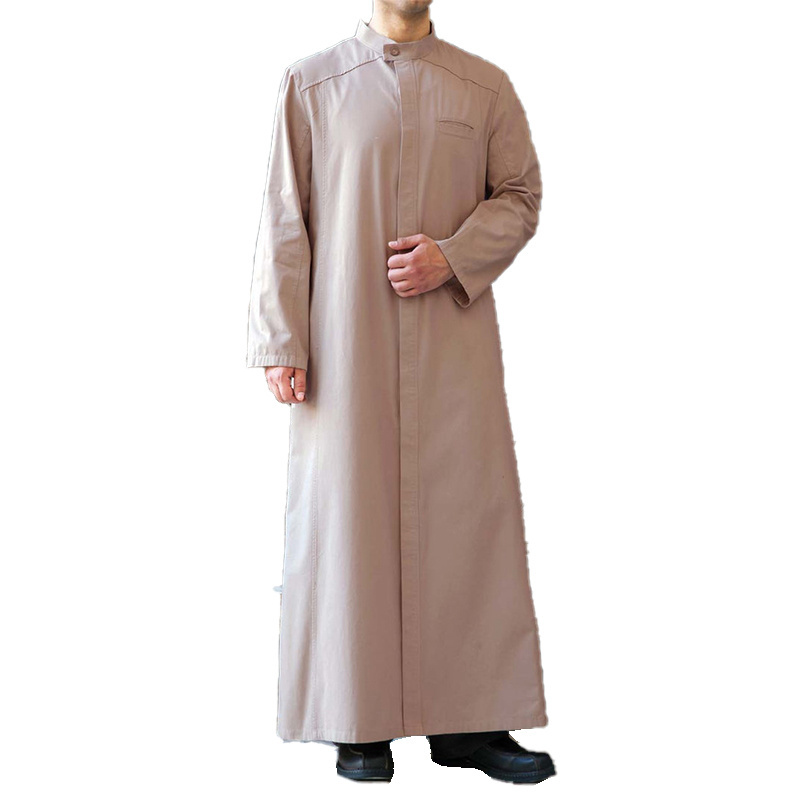 New Style embroidered casual abayas free size arabian thobe for men high quality pink muslim dress