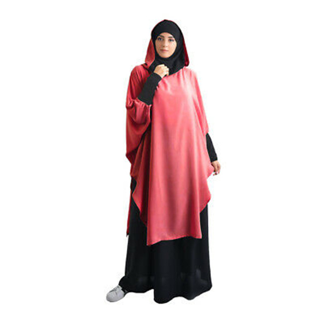 New fashion elegant Muslim Khimar Overhead Abaya Women Prayer Dress Islamic Niqab Robe Arab Gown