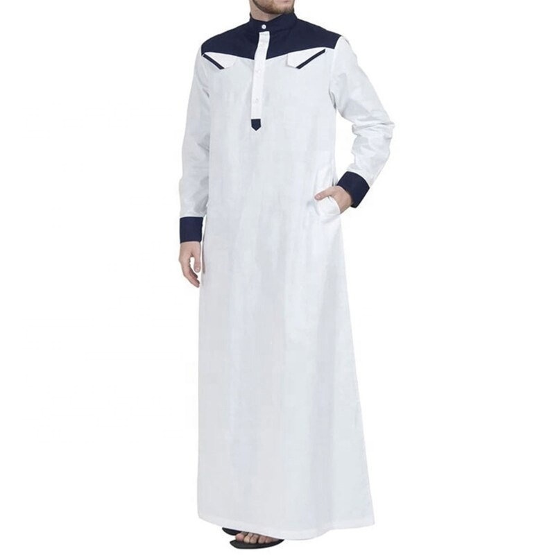 2024 New Design Men Thobe Muslim Thobe Breathable Islamic Abaya Clothing For Men Long Kaftan Abaya Men