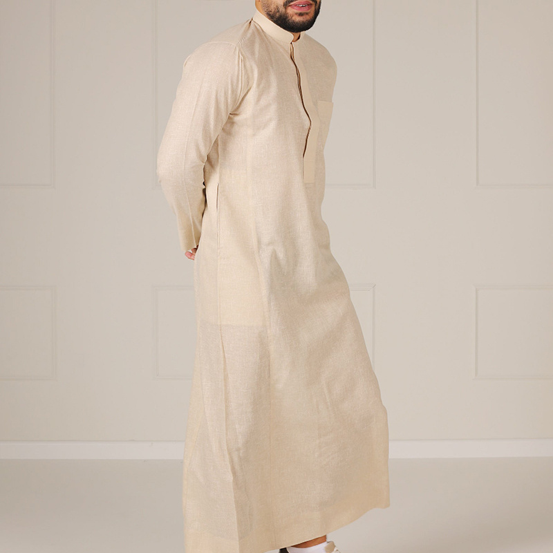 Wholesale islamic clothing moroccan thobe for men embroidered thobe men Abaya muslim Dress Saudi  men thobe