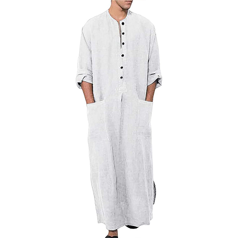 2024 fashion jubba for men arabic thobe traditional muslim men dress white men thobe abaya new designs