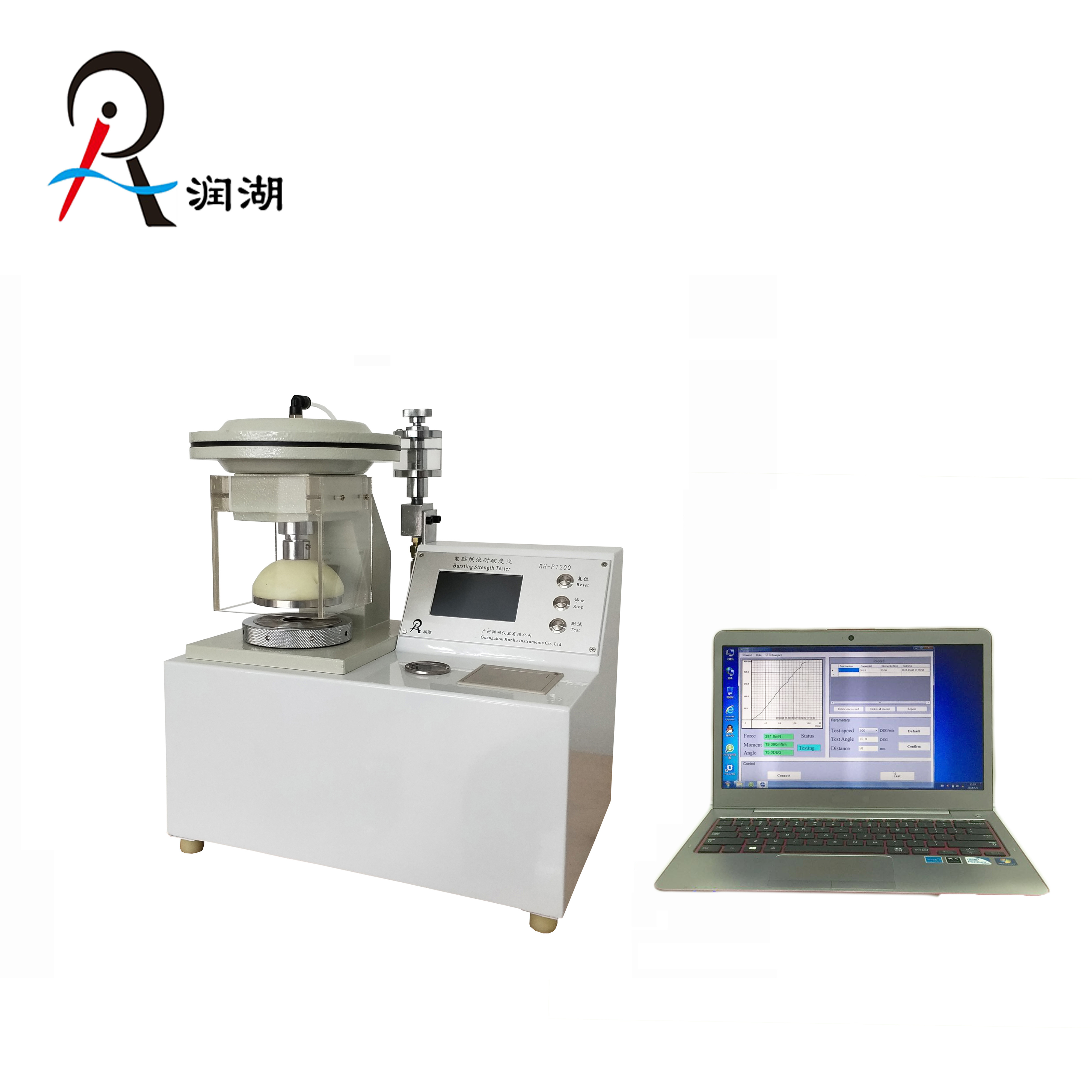 Paper Bursting Strength Tester RH-P1200 Mullen Strength Tester Cardboard Paperboard Bursting Strength Tester