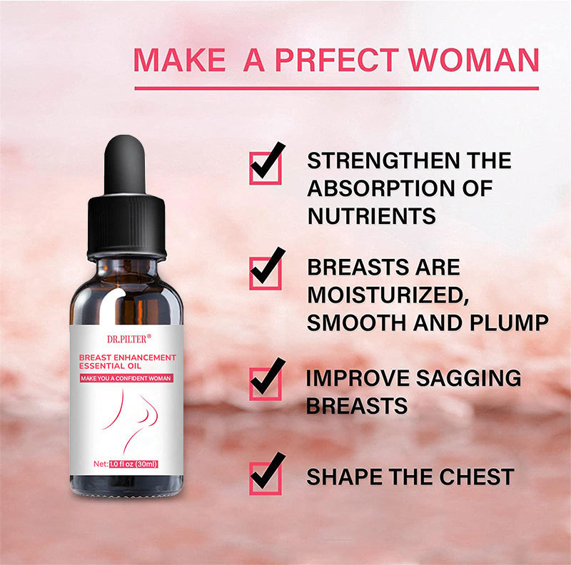 OEM/ODMA 30ml Natural Vegan Breast Firming Cream Women's Enlargement Big Boobs Tight Massage Breast Enhancement Essential Oil