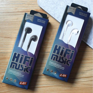 High quality Wholesale Clear Sound E01 earphones Wired headphones In-Ear 3.5mm Stereo headset with Mic