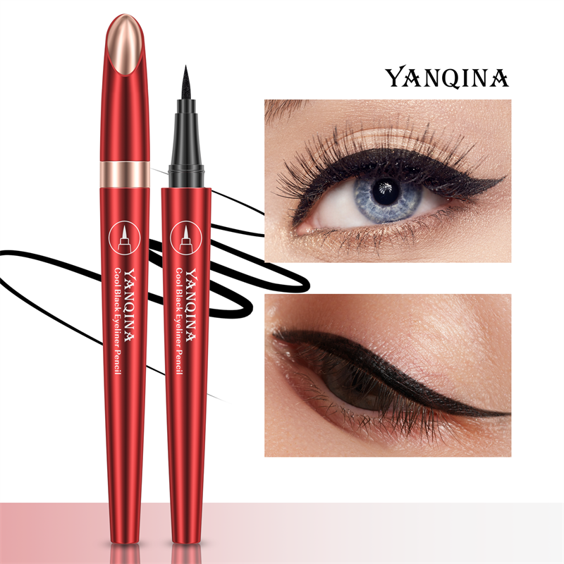 YANQINA Hot Selling Waterproof Cosmetic Waterproof Cruelty Free Classic Black Eyeliner Pencil