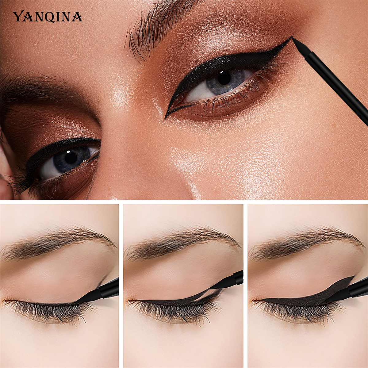 YANQINA Colored Waterproof Black Eyeliner Private Label Fast Drying Color Liquid Eyeliner