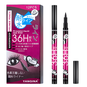 YANQINA Low MOQ Long Lasting Water Activated Eyeliner 4 Colors Eyeliner Fast Drying Waterproof Color Eyeliner