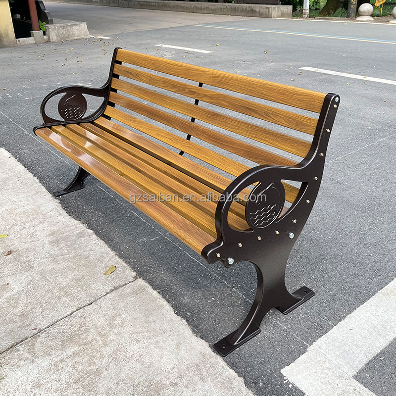 High quality athens classic bench chair street bench outdoor metal bench with backrest and handle