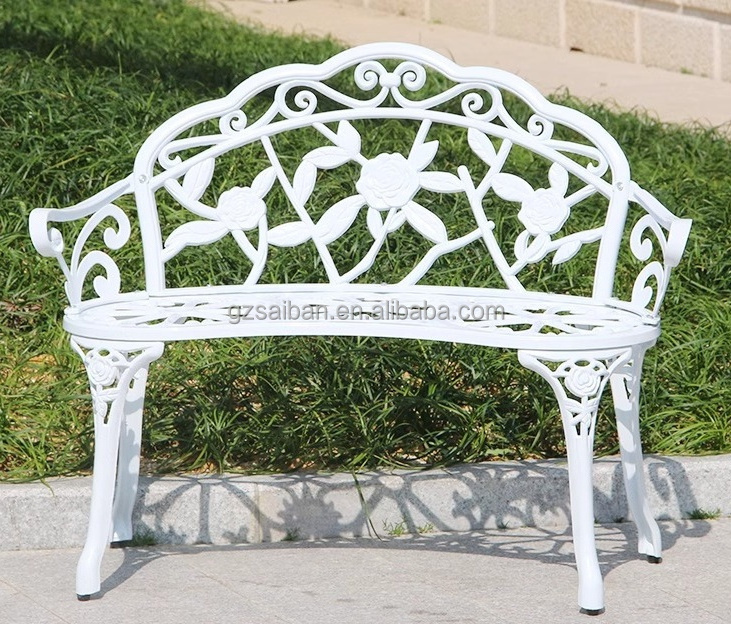 Wholesale lron Metal Aluminum Benches Metal Garden Chair Outdoor Antique Garden Patio Benches For Parks And Plazas