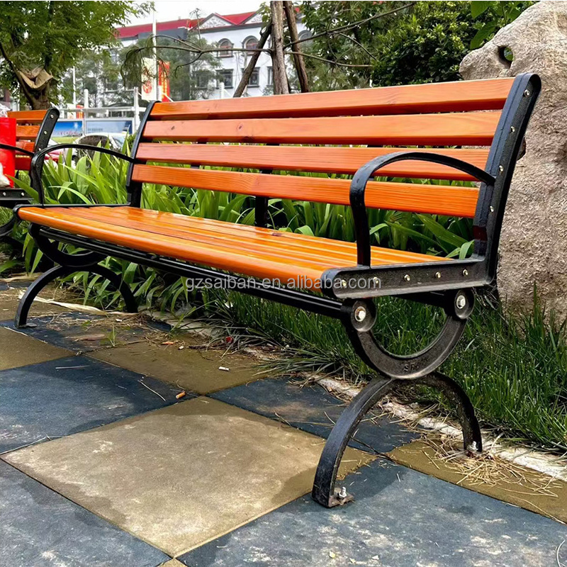 Modern design rustic cast iron bench luxury outdoor bench wrought iron patio benches