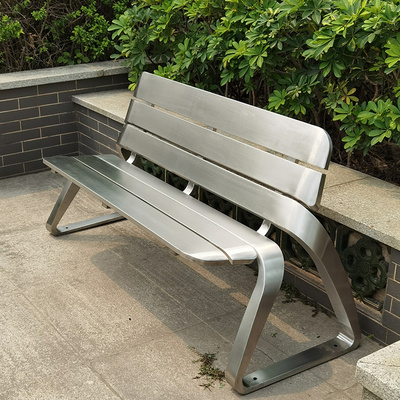 New arrival garden chair stainless steel outside bench full metal bench for public area