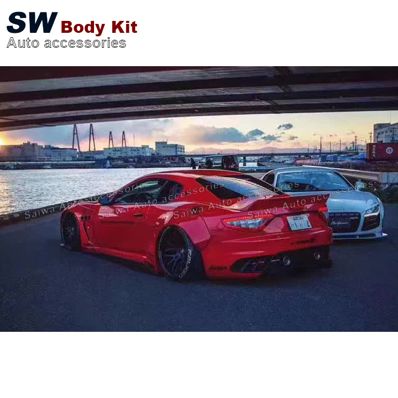 High Quality LB Style Wide Body Kit For Maserati GT GTS Upgrade Front Bumper Fenders Side Skirts Car Accessories Performance Kit