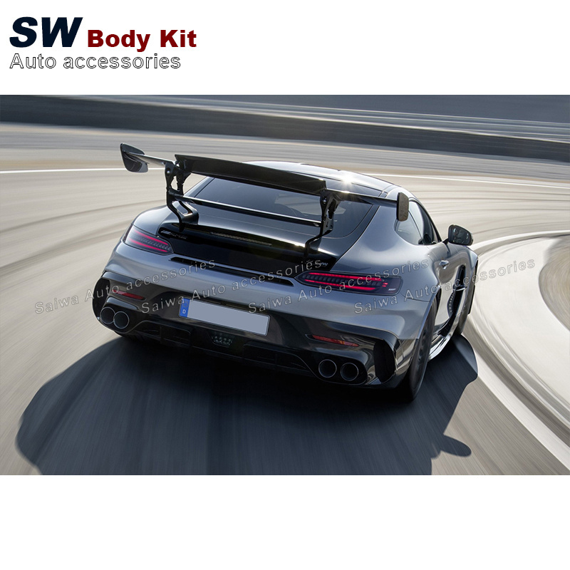 Black Series Electric Lift Spoiler For Mercedes-Benz AMG GT GTC GTS GTR Upgrade Automatic Splitter Aerodynamic Performance Kit