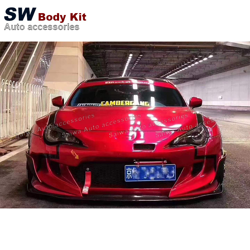 High Quality V3 Rocket Bunny Style Wide Body GT86 Body Kit For Toyota GT86 BRZ ZN6 ZD6 FR-S Front Bumper Auto Performance Kit