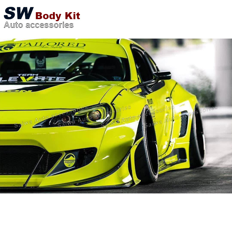 High Quality V3 Rocket Bunny Style Wide Body GT86 Body Kit For Toyota GT86 BRZ ZN6 ZD6 FR-S Front Bumper Auto Performance Kit