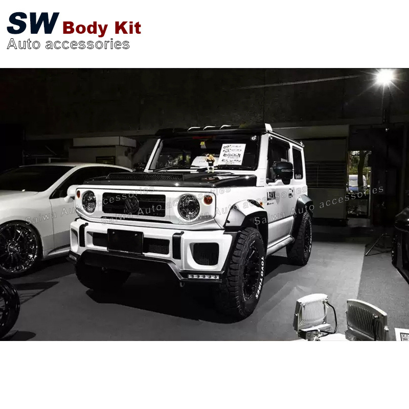 Factory LB Style Body Kit For Suzuki Jimny Upgraded Wide Body Auto Parts Front Bumper Grille Hood Fender Rear Spoiler JB64 JB74