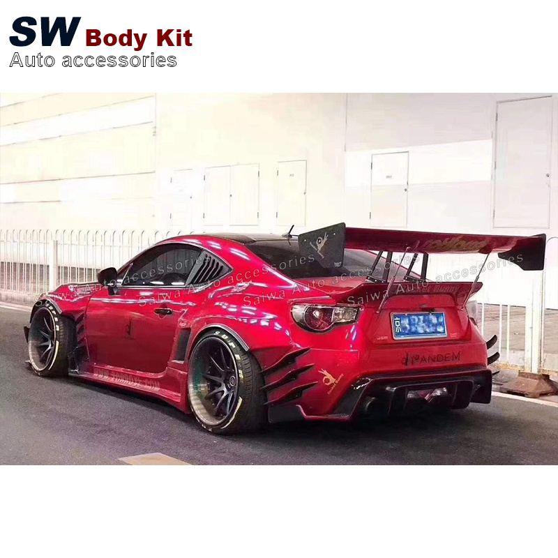 High Quality V3 Rocket Bunny Style Wide Body GT86 Body Kit For Toyota GT86 BRZ ZN6 ZD6 FR-S Front Bumper Auto Performance Kit