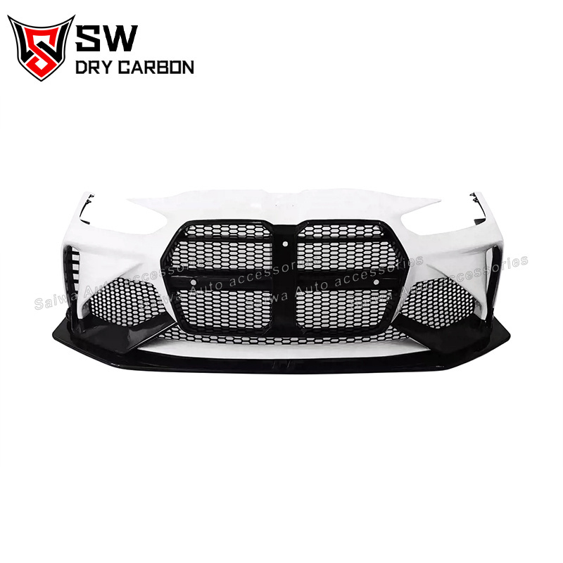 Dry Carbon Fibre AD Style Front Bumper For BMW G80 M3 G82 M4 Coupe 2-Door 2021+ Replacement Mount Front Bumper Body Kit