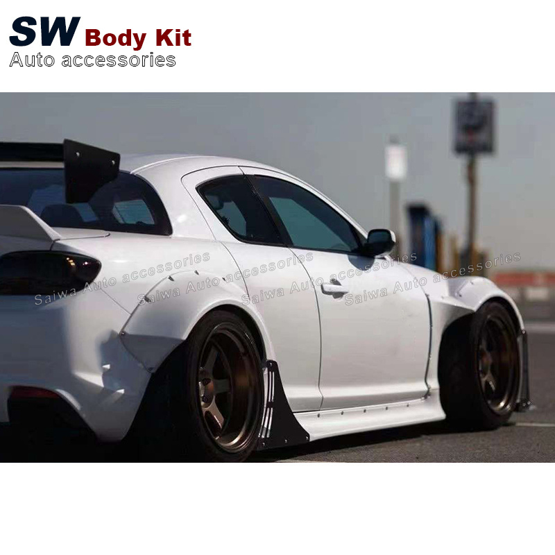 High Quality Rocket Bunny Style Wide Body Kit For Mazda RX8 Upgrade Modification Aerodynamic Performance Kit Auto Parts