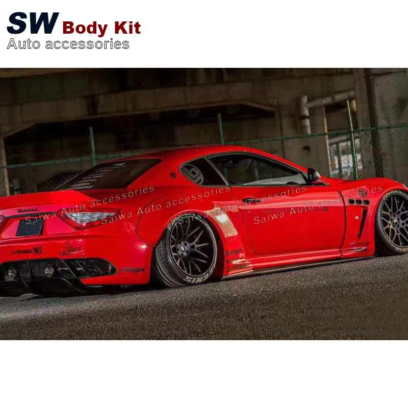 High Quality LB Style Wide Body Kit For Maserati GT GTS Upgrade Front Bumper Fenders Side Skirts Car Accessories Performance Kit