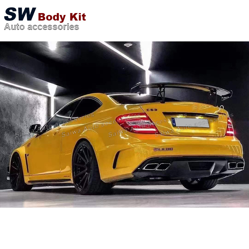 SW Black Series Style Body Kit For Mercedes-Benz C-Class W204 C63 Coupe Upgrade Bumper Hood Car Accessories Performance Kit