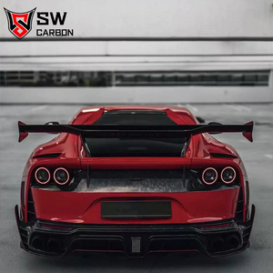 Carbon Fiber MSY Style 812 Rear Spoiler for Ferrari 812 Superfast Rear Splitter Lip Wing Flap Performance Kit