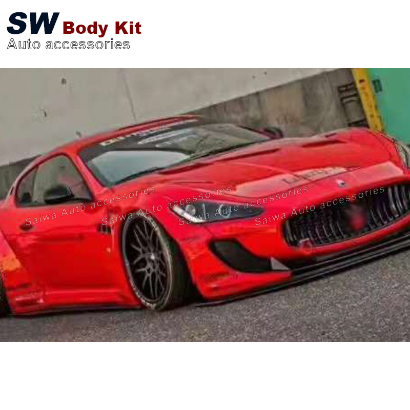 High Quality LB Style Wide Body Kit For Maserati GT GTS Upgrade Front Bumper Fenders Side Skirts Car Accessories Performance Kit