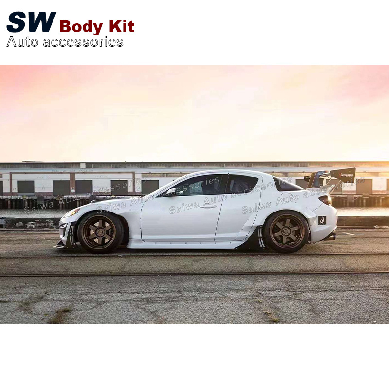 High Quality Rocket Bunny Style Wide Body Kit For Mazda RX8 Upgrade Modification Aerodynamic Performance Kit Auto Parts