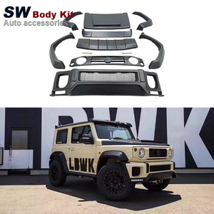 Factory LB Style Body Kit For Suzuki Jimny Upgraded Wide Body Auto Parts Front Bumper Grille Hood Fender Rear Spoiler JB64 JB74