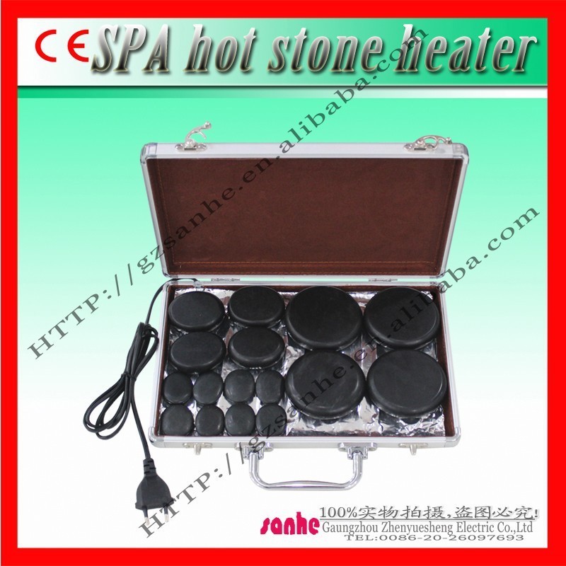 Beauty salon use 16 pcs hot stone massage set for sale