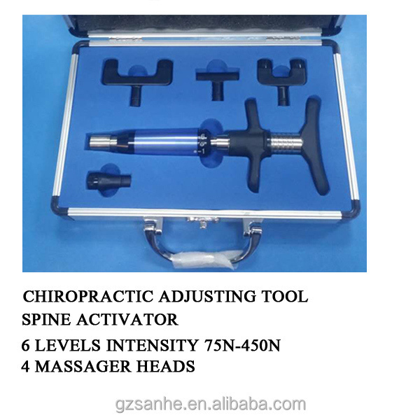 Chiropractic Adjusting Tool Spine Activator 6 Levels 4 Head Chiropractic Adjusting Gun