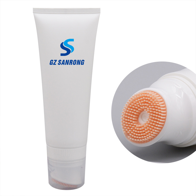 custom private label 50 100ml 100g Massage silica gel silicone Unique Design silicone brush tube for facial cleanser Body scrub