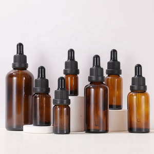 5ml 10ml 15ml 20ml 30ml 50ml 100ml Euro Round Amber Glass Dropper Bottle with Tamper Evident Cap