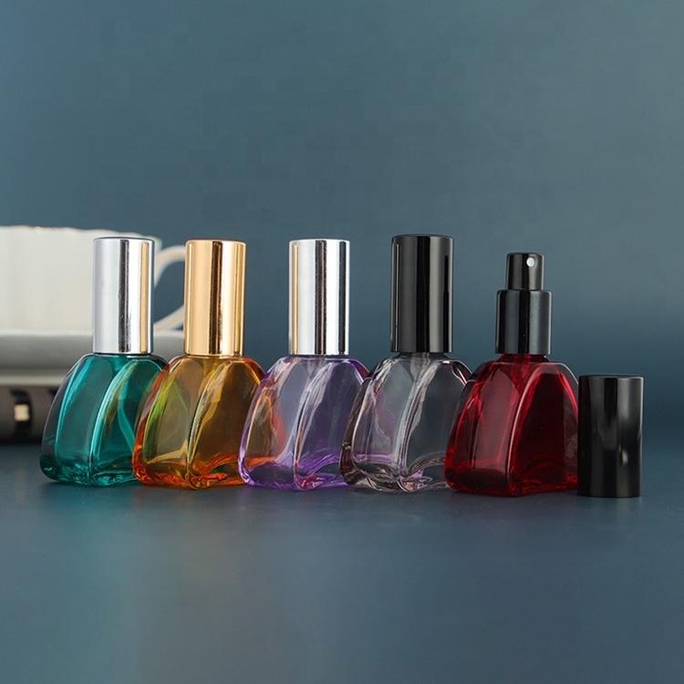 12ml Triangle Cosmetic Perfume Colored Glass Fine Mist Spray Bottle