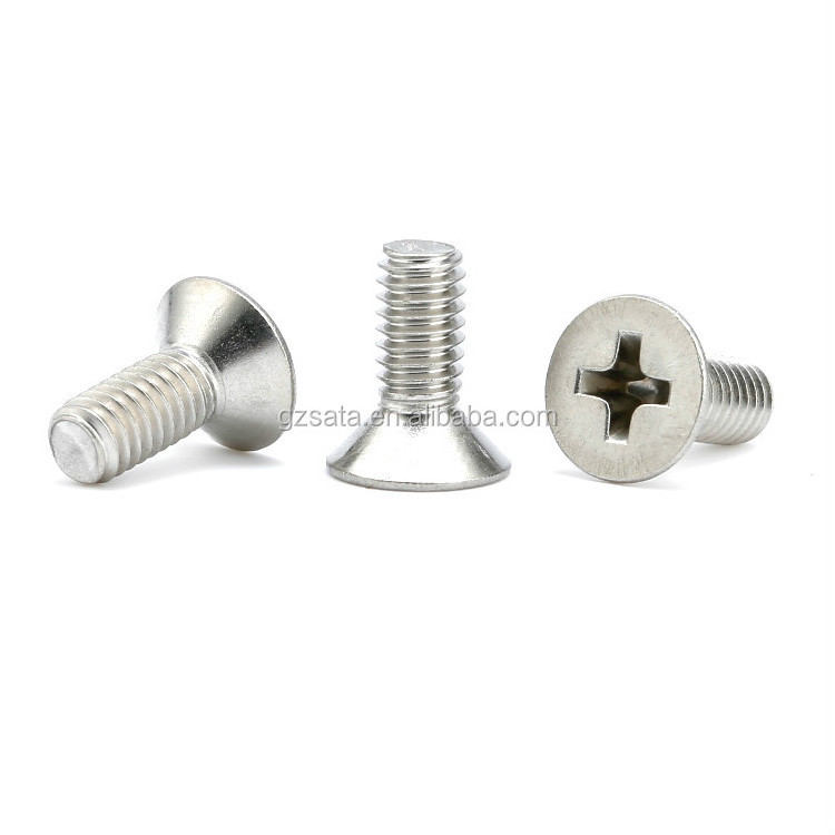 Customized Phillips Cross Recessed Flat Countersunk Head Machine Screws